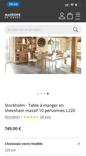 Table maison monde - maison, du