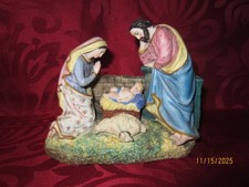 CRECHE ANCIENNE EN BISCUIT FIN 19 e NATIVITE