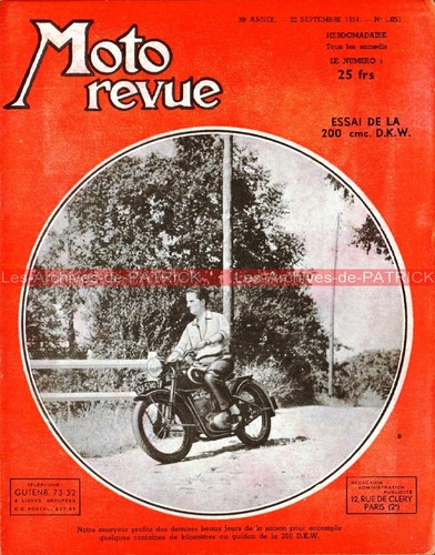 Moto revue 1051 dkw - moto, rt