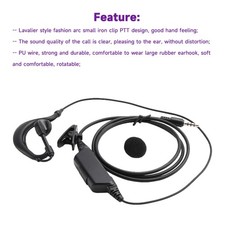 PNC380-T35 EarhOk Headset pour Hytera PNC360 PNC370SE PNC550 PNC380SE G32 G36'