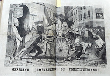 HUMOUR CARICATURE LE CHARIVARI 181 N° 1846 illustré DAUMIER GENS DE JUSTICE