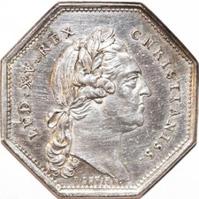 H3936 Jeton Octogonal Louis XV Assemblée Clergé Religion 1770 Argent -> Offre