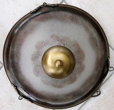 LUSTRE - SUSPENSION - Coupe en verre - coloris beige et marron