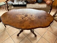 Table en loupe d'orme marqueterie