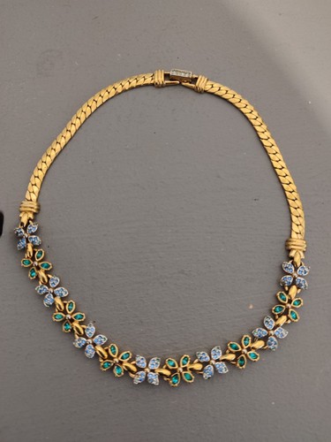 Collier tour cou cristal - de,