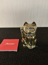 Chat Maneki Neko or en cristal de Baccarat