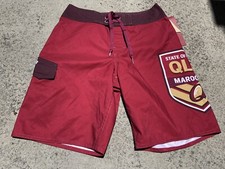 Kids Quiksilver Board Shorts Size 12 Maroons State of Origin team