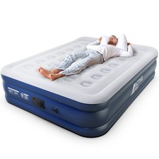 Matelas Gonflable Premium 2 Personnes Lit Gonflable Double avec Pompe Électri...