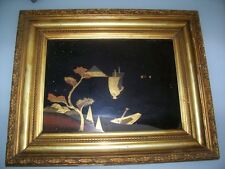 Tableau asiatique panneau bois brillant