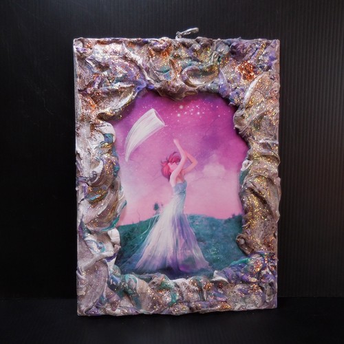 Cadre tableau fée - , papillon