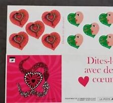 Carnet Timbres Yves Saint Laurent . Coeur Adhésif . Qualité Neuf**