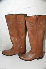 Bottes cavalières cuir brun
