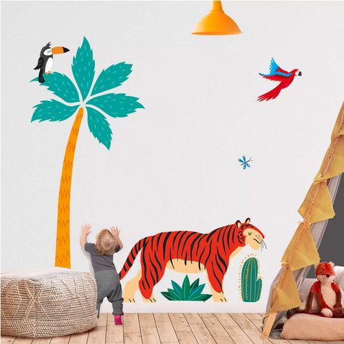 Sticker géant lions - -, déco
