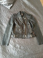 Blouson En Cuir Noire Neuf