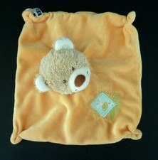 *. DOUDOU PLAT TEX BABY CARREFOUR OURS BEIGE JAUNE ORANGE VERT GIRAFE NEUF*