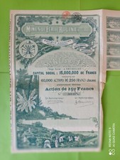 ALGERIE MINES DE FER DE ROUINA BELGIQUE 1920 60000 titres ACTION A 250F