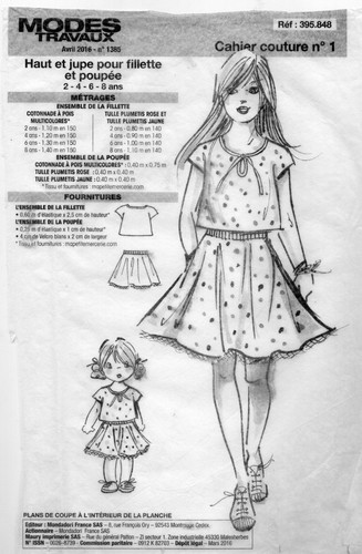Patron enfant fille haut - enfant,