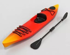 Mini figurine orange clair x rouge "mascotte de kayak"