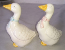 VINTAGE SET 2 SALIÈRES POIVRIÈRES FIGURINE UN CANARD EN CERAMIQUE