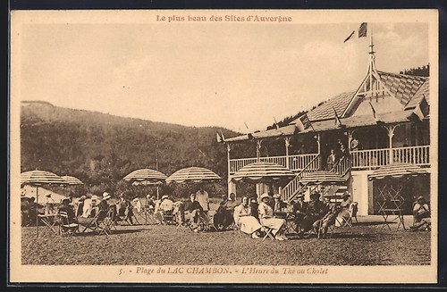 Cpa lac chambon heure - lac, l´heure