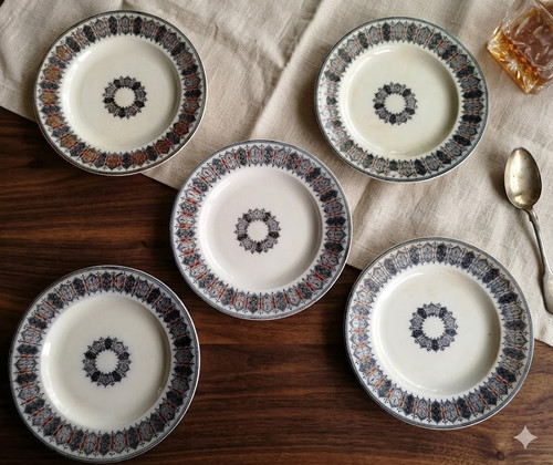 Lot assiettes à dessert - de, 5