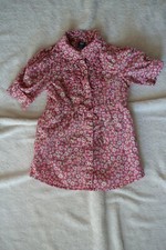 Adorable Gap Baby Shirt Dress PInk Floral 12-18 months GUC