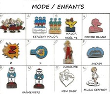 13 Pin's MODE VETEMENTS ENFANTS - Jacadi - New Baby - Z - Sergent Major.......
