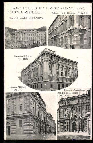 Carte postale torino edifici - postale, torino,