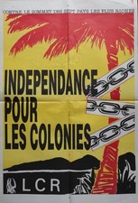 Affiche LCR Indépendance pour les colonies Krivine communiste 60x90cm 116