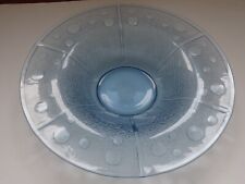 VERLYS ANCIENNE COUPE STYLE ART DECO CRISTAL COULEU BLEU diamètre 38 cm