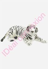 Peluche géante Tigre Blanc Couché 100cmL