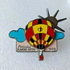 Pins lapel pin PIN'S CLUB FLANDRE ARTOIS MONTGOLFIERE HOT AIR BALLON Zamac argen
