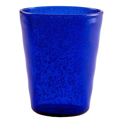 Verres eau monochrome bleu - verres,