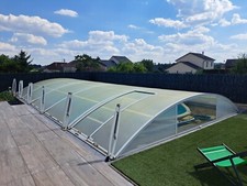 Abri de piscine 10m x 6m en double couche polycarbonate