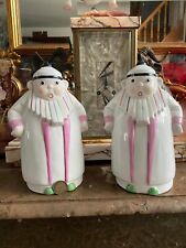 deux veilleuses mandarin chinois céramique dlg Robj art déco ancien 24 cm