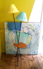 Lampadaire palette vintage