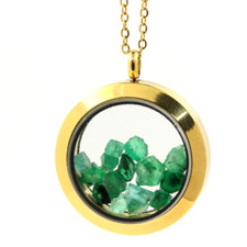 Pendentif Emeraude brut
