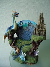 LAMPE AMBIANCE DRAGON CHATEAU RESINE