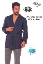 Veste Homme De Chambre En Coton Chaud Made IN Italy Creazioni B&B 46/60 Bogart