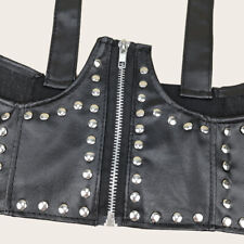 Femme Simili Cuir Rivet Large