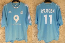 Maillot OLYMPIQUE DE MARSEILLE OM 2004 ADIDAS vintage DROGBA n°11 away shirt XL