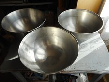 Cul de poule LOT DE 3 INOX 18 -10   7,2 LITRES   OCCASSION  EN BON ETAT