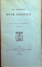 MEMOIRES D'UNE INCONNUE -