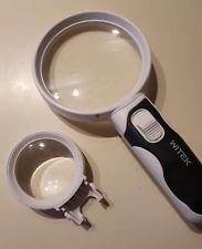 ***  LOUPE DE LECTURE AVEC LEDs  - GROSSISSANTE X 2 ET X 10  ***