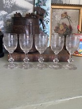 5 verres à liqueur en cristal