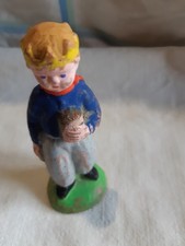 CRECHE ENFANTINE SANTON DEVINEAU ENFANT AU FOULARD ROUGE HAUTEUR 9,5cm