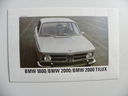 Brochure bmw 1800 2000 - bmw,