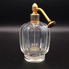 Vaporisateur parfum cristal soufflé taillé côtes plates signé Baccarat Art Déco