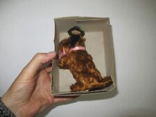 VEB jouet mécanique 1950 CHIEN  danseur carton bouilli et peluche