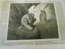 Gravure 1861 - L'enfer de